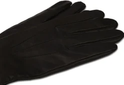 Lederhandschuhe mit Kaschmirfutter und Touchscreen tauglich schwarz