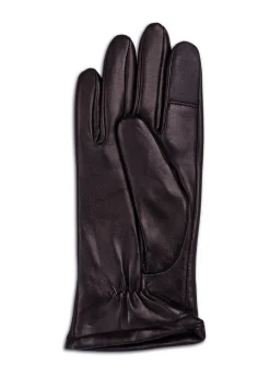 Lederhandschuhe mit Kaschmirfutter und Touchscreen tauglich schwarz