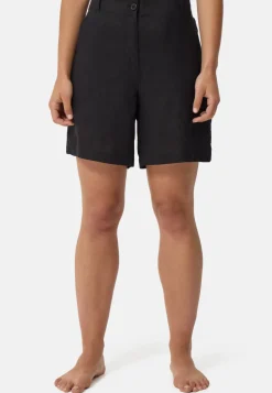 Leinen Hosen kurz schwarz