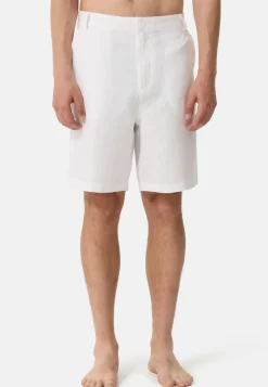 Leinen Hosen kurz weiss