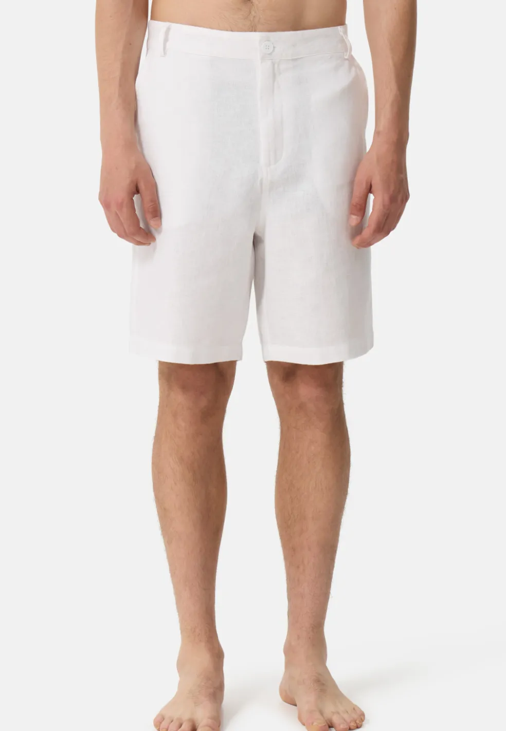 Leinen Hosen kurz weiss