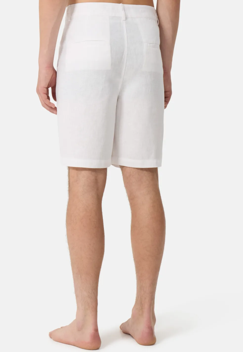 Leinen Hosen kurz weiss