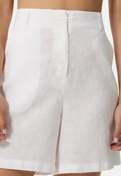 Leinen Hosen kurz weiss