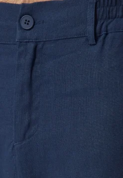 Leinen Hosen lang navy blau