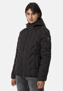 Padded Jacket mit Kapuze schwarz