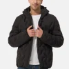 Padded Jacket mit Kapuze schwarz