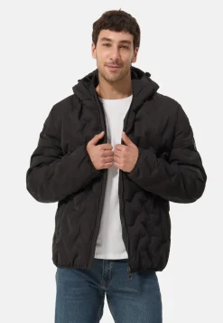 Padded Jacket mit Kapuze schwarz