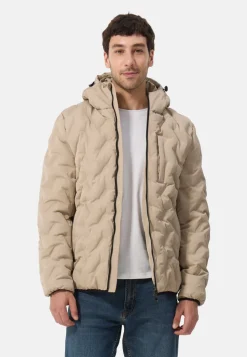Padded Jacket mit Kapuze khaki