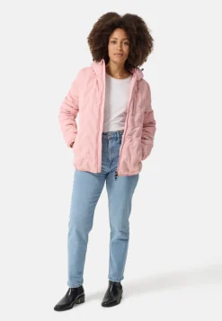 Padded Jacket mit Kapuze pink
