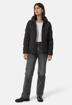 Padded Jacket mit Kapuze schwarz