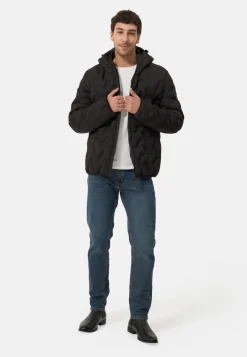 Padded Jacket mit Kapuze schwarz