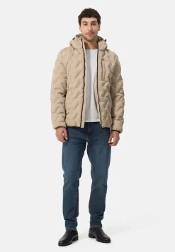 Padded Jacket mit Kapuze khaki