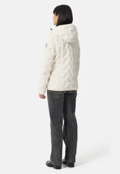 Padded Jacket mit Kapuze off white