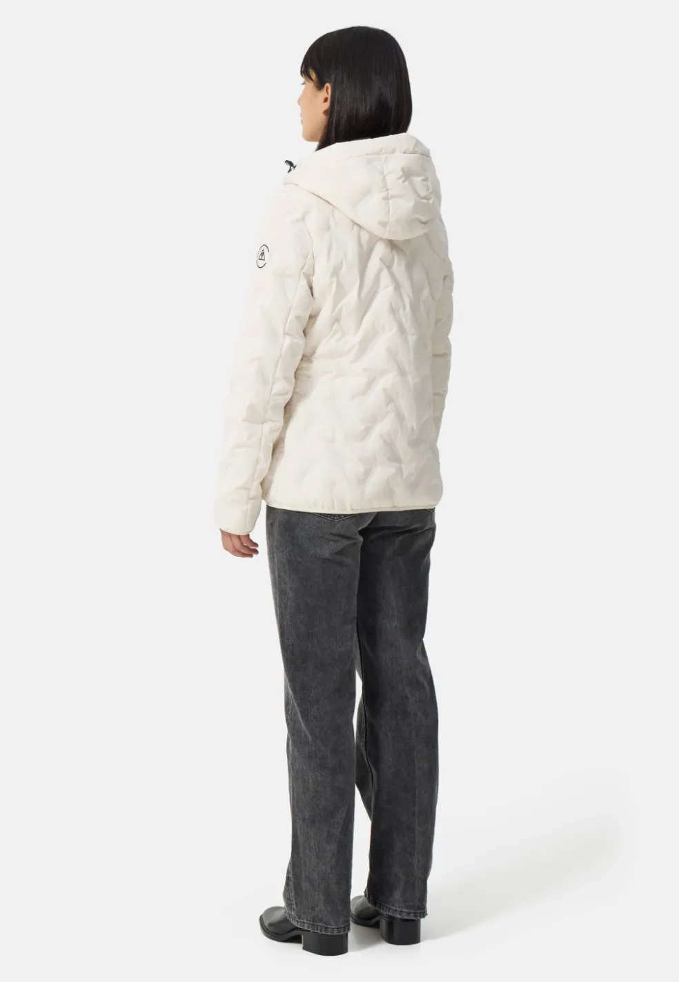 Padded Jacket mit Kapuze off white