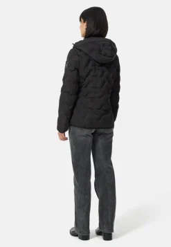 Padded Jacket mit Kapuze schwarz