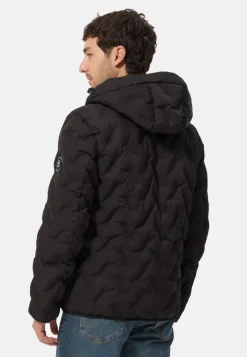 Padded Jacket mit Kapuze schwarz