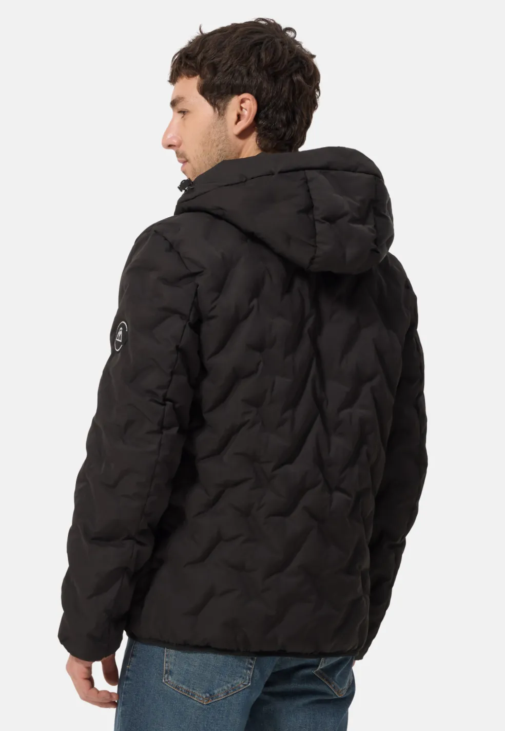 Padded Jacket mit Kapuze schwarz