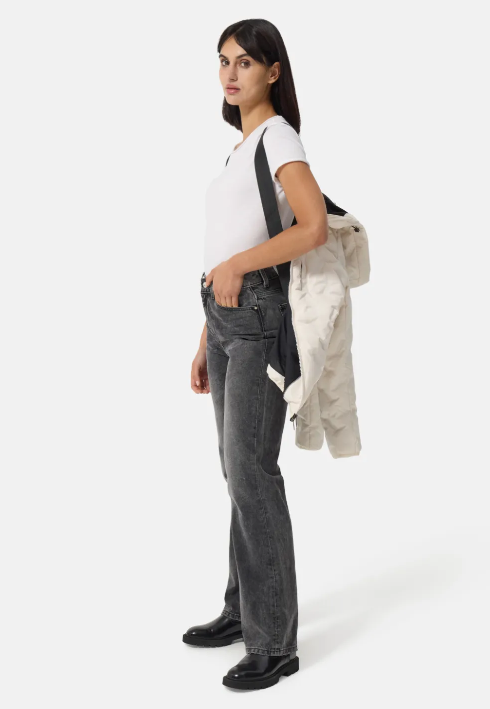 Padded Jacket mit Kapuze off white