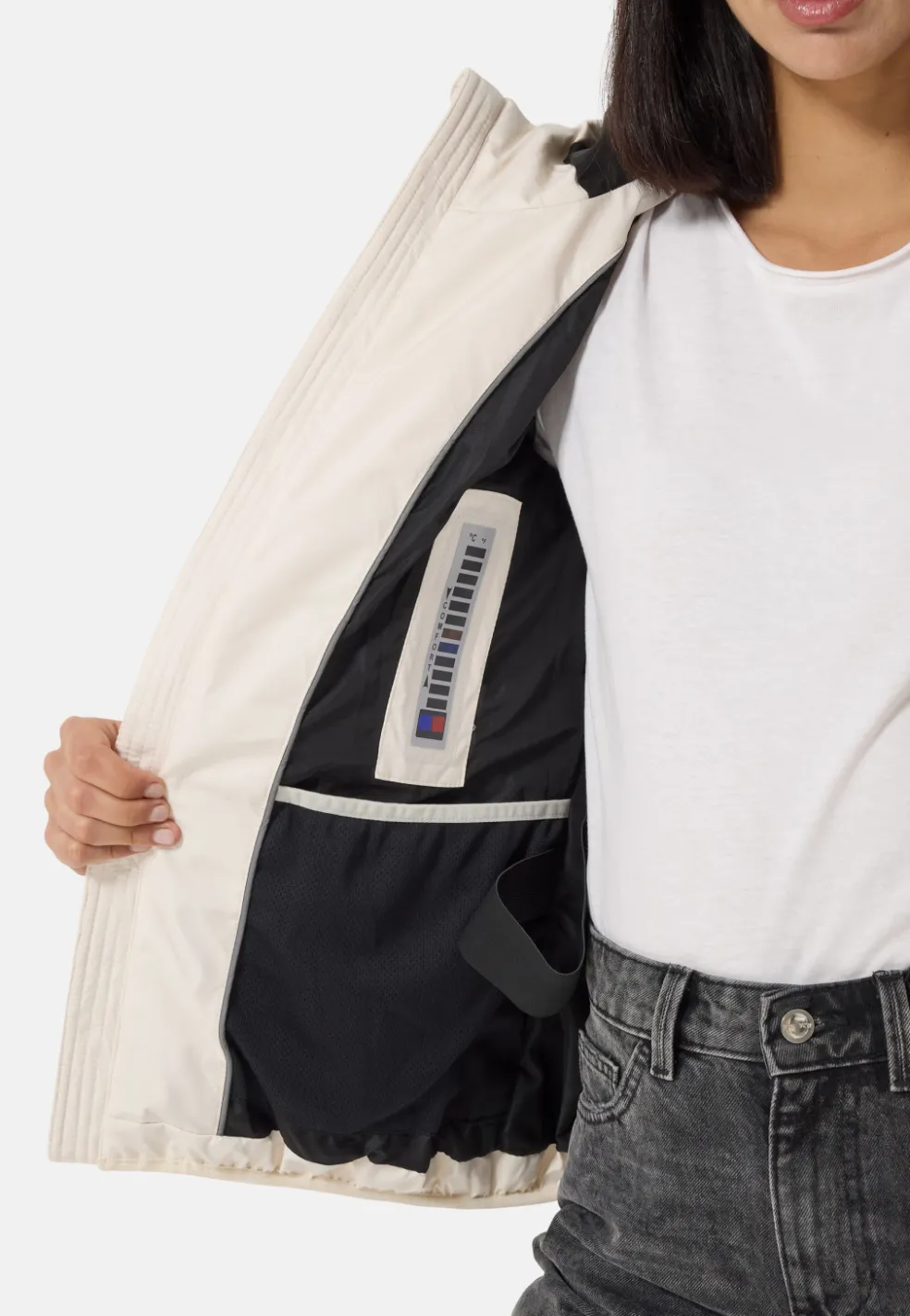 Padded Jacket mit Kapuze off white
