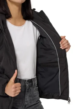 Padded Jacket mit Kapuze schwarz