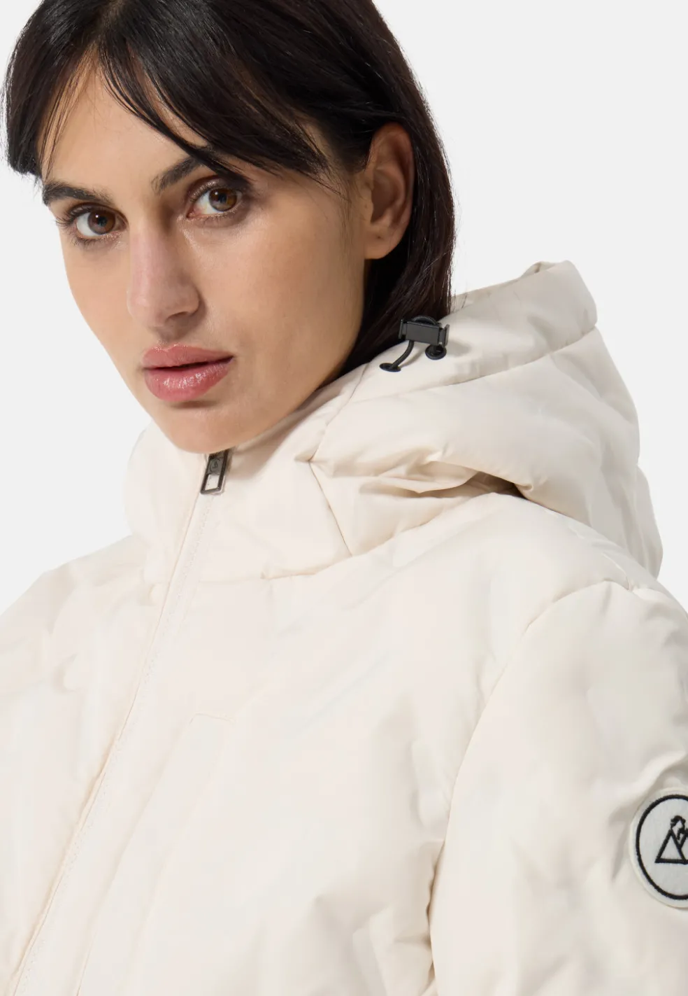 Padded Jacket mit Kapuze off white