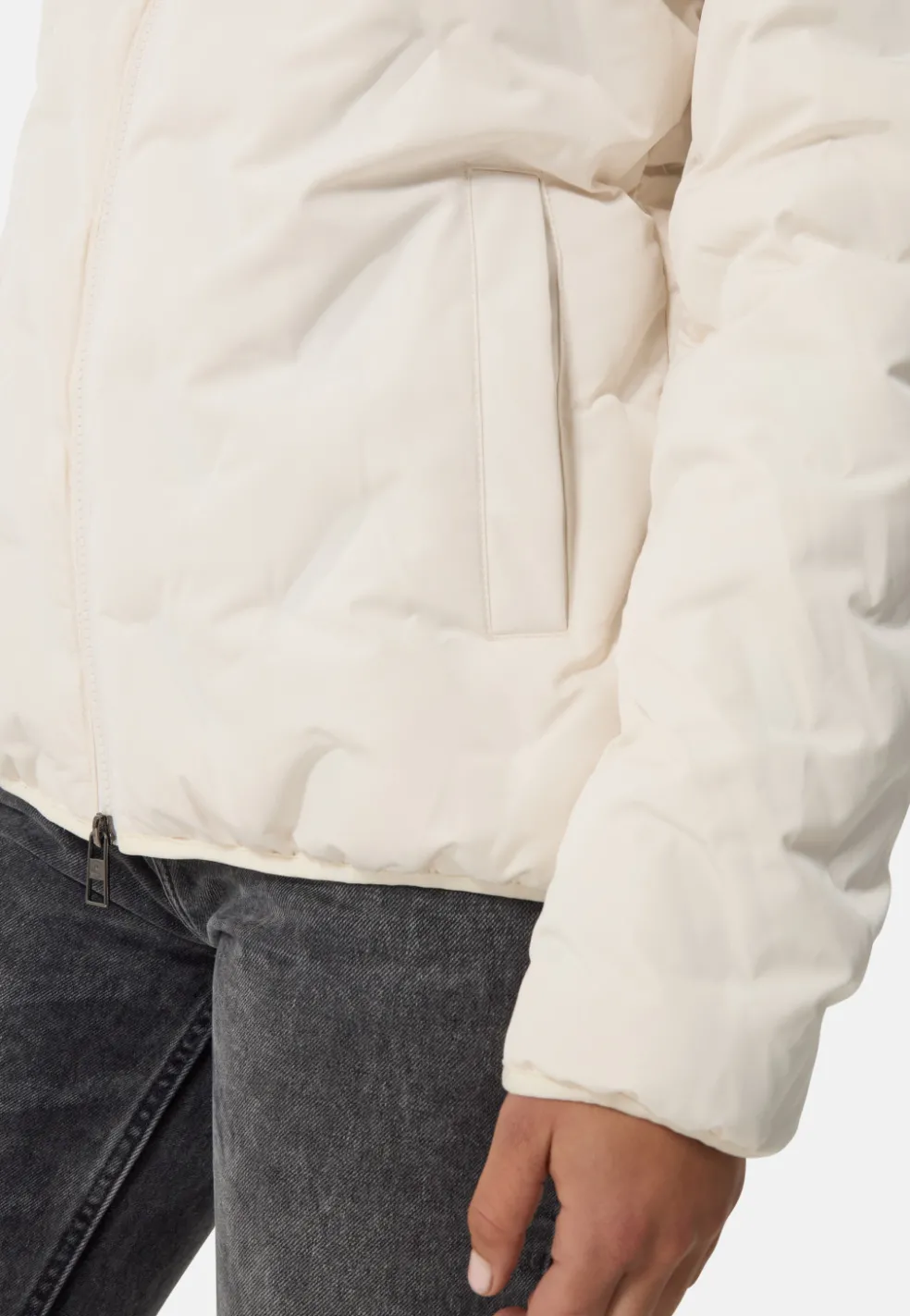 Padded Jacket mit Kapuze off white