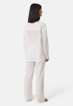 Ramie Bluse Oversize Style weiss