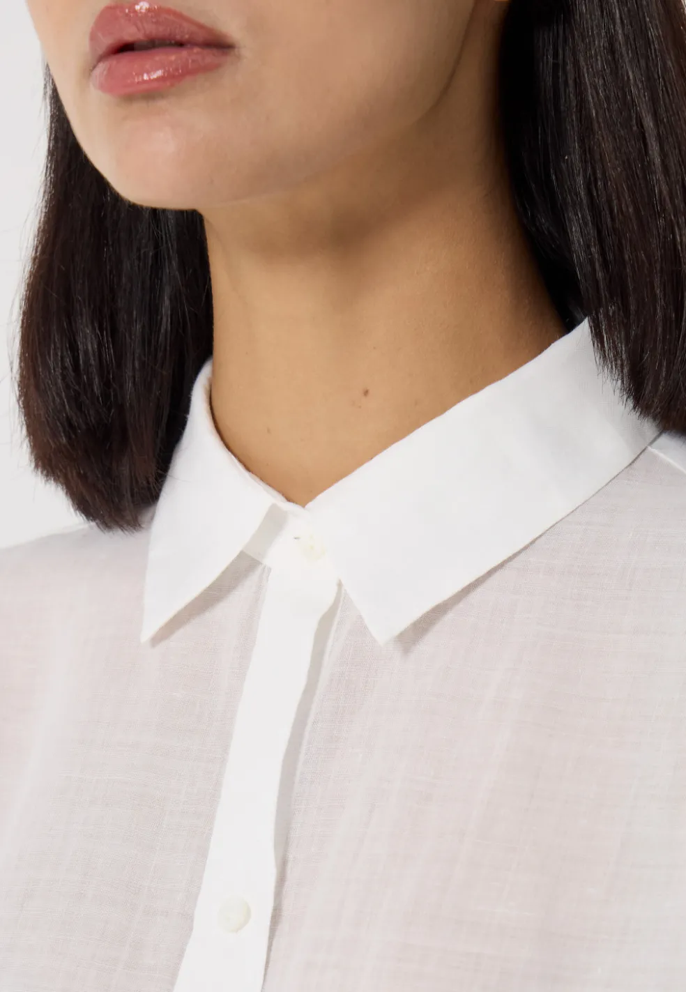 Ramie Bluse Oversize Style weiss