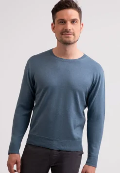 Seide Kaschmir Rundhals Pullover seehaus grün