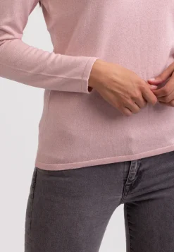 Seide Kaschmir Rundhals Pullover blush rosa