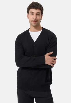 Seide Kaschmir Strickjacke Cardigan schwarz