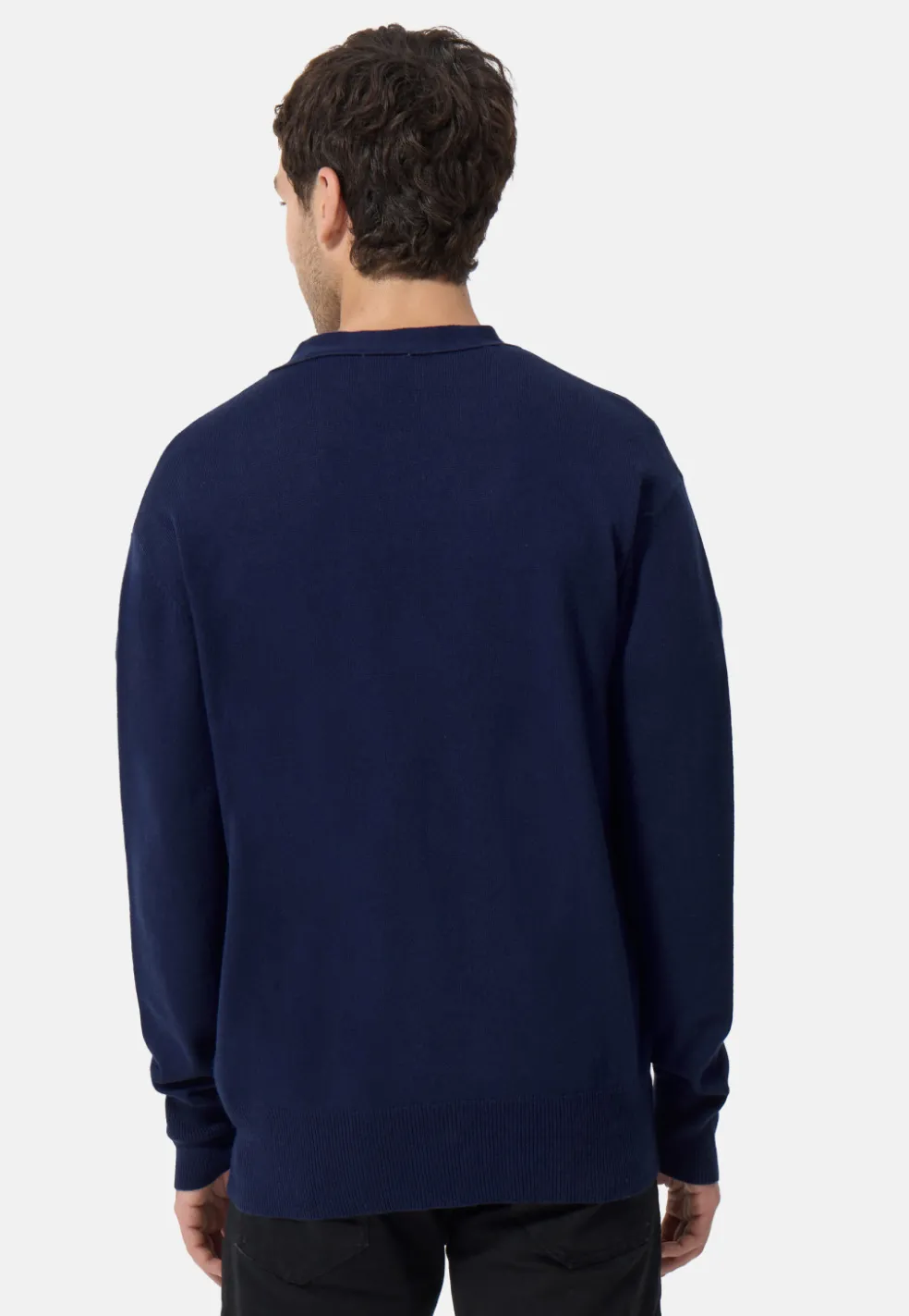 Seide Kaschmir Strickjacke Cardigan marine blau