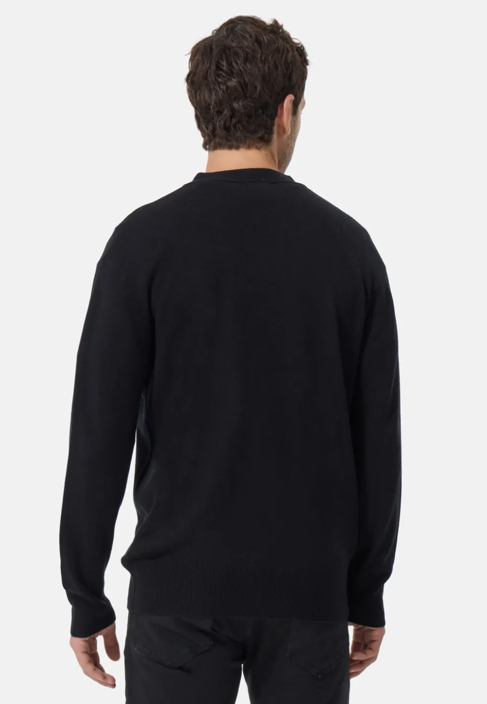 Seide Kaschmir Strickjacke Cardigan schwarz