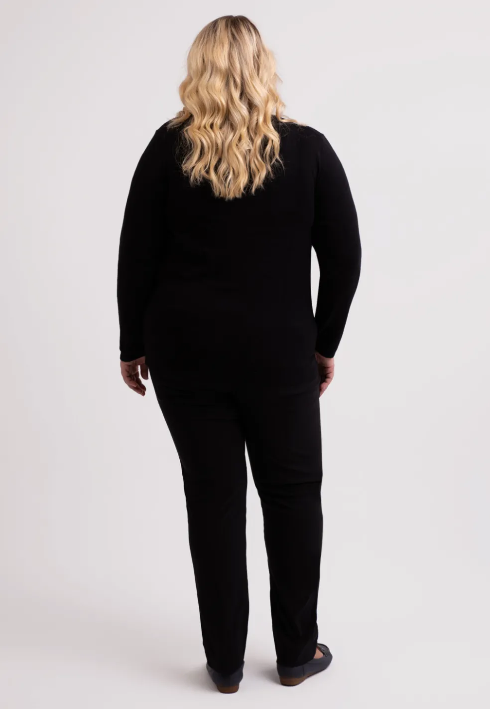 Seide Kaschmir V-Ausschnitt Pullover schwarz