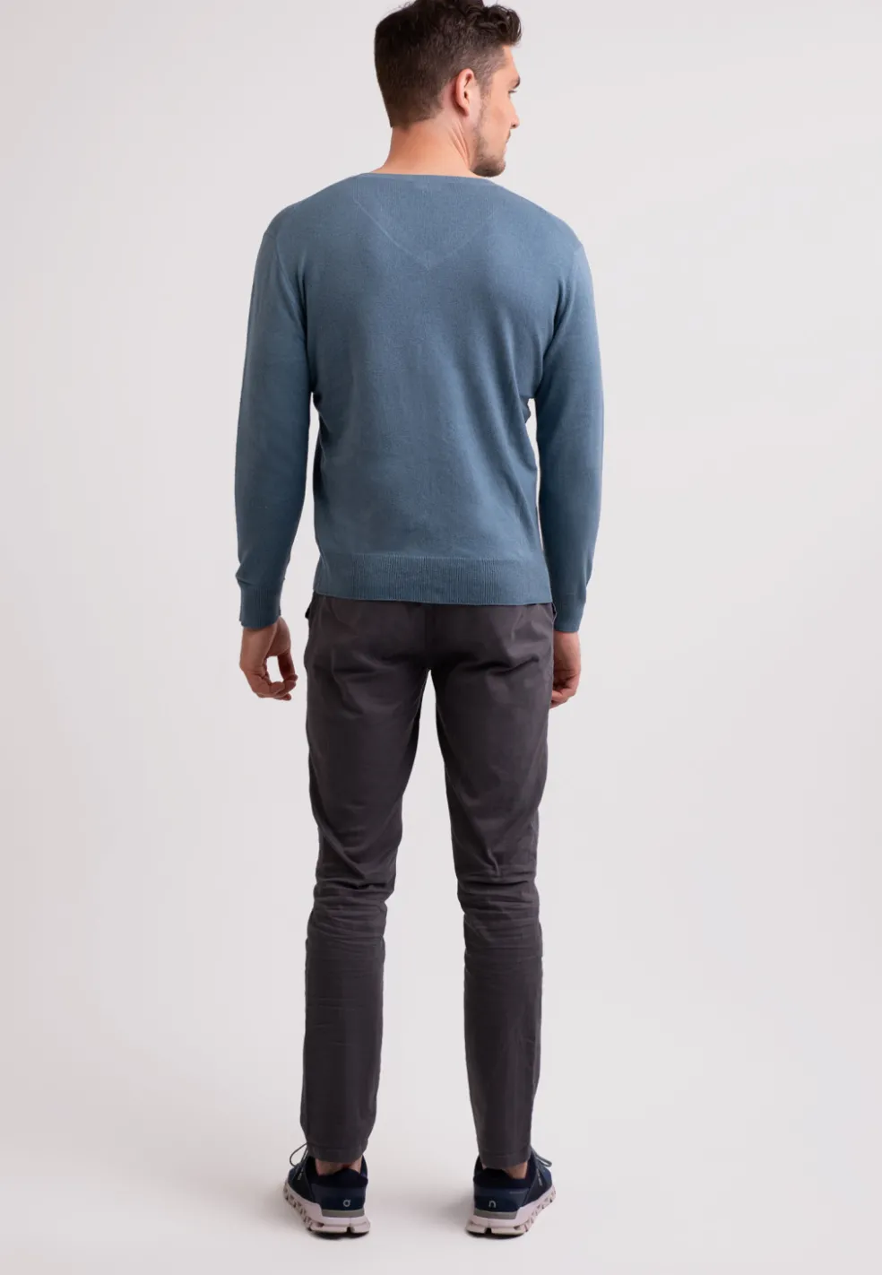 Seide Kaschmir V-Ausschnitt Pullover seehaus grün