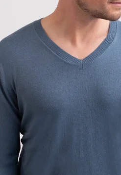 Seide Kaschmir V-Ausschnitt Pullover seehaus grün