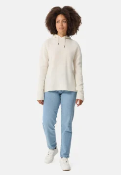Wolle Kaschmir Kapuzenpullover Hoodie weiss