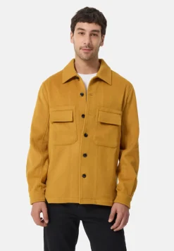Wolle Kaschmir Overshirt Hemd camel