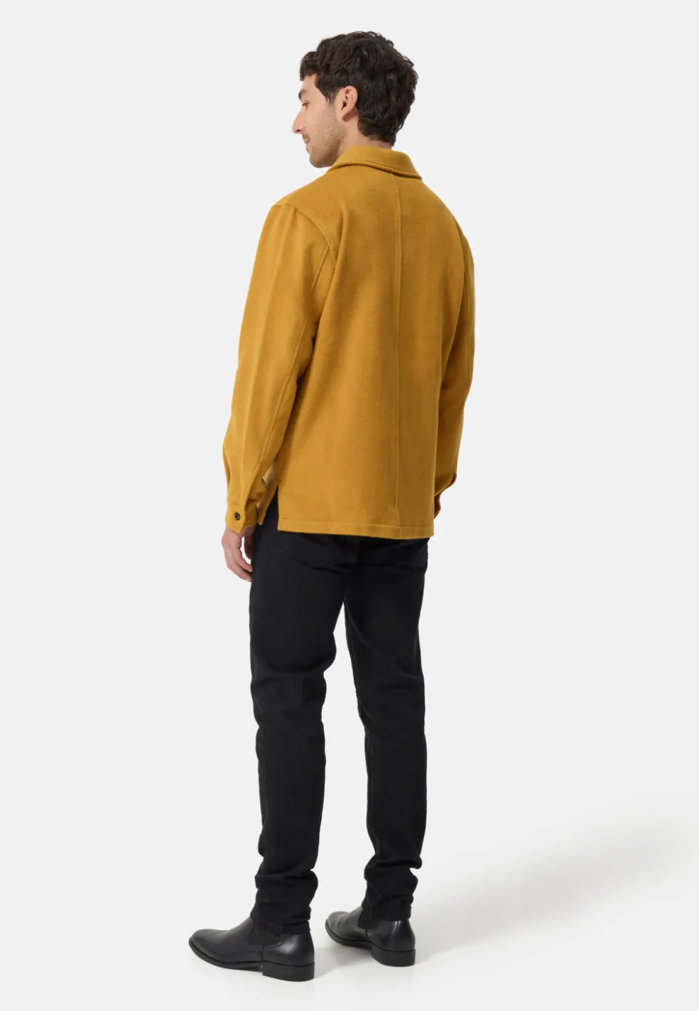 Wolle Kaschmir Overshirt Hemd camel