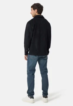 Wolle Kaschmir Overshirt Hemd navy blau