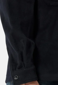 Wolle Kaschmir Overshirt Hemd navy blau