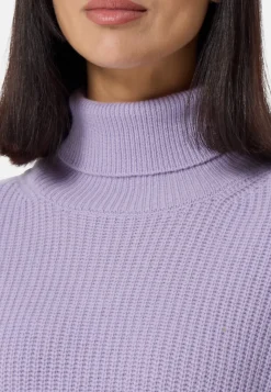 Wolle Kaschmir Oversize Style Rollkragen Pullover lavendel