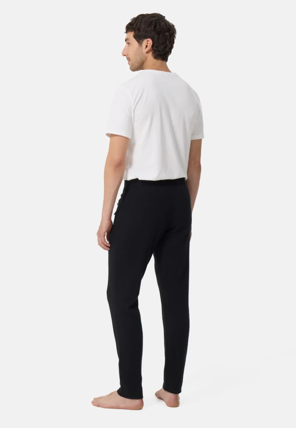Wolle Kaschmir Trainerhose Unisex schwarz