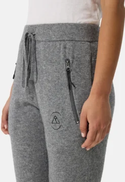 Wolle Kaschmir Trainerhose Unisex grau