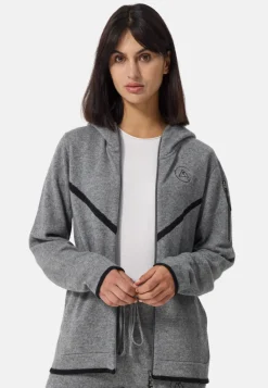 Wolle Kaschmir Trainerjacke Unisex grau