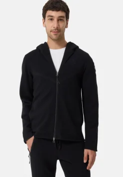Wolle Kaschmir Trainerjacke Unisex schwarz