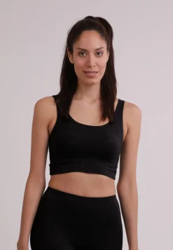 Yoga Aktivity-Top aus Bambus schwarz