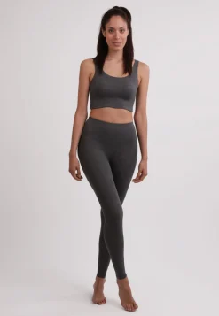 Yoga Aktivity-Top aus Bambus grau meliert