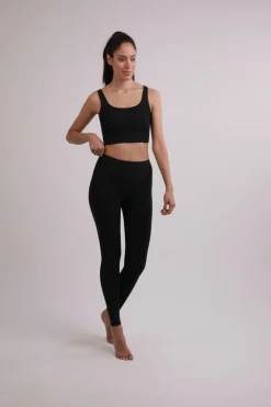 Yoga Aktivity-Top aus Bambus schwarz