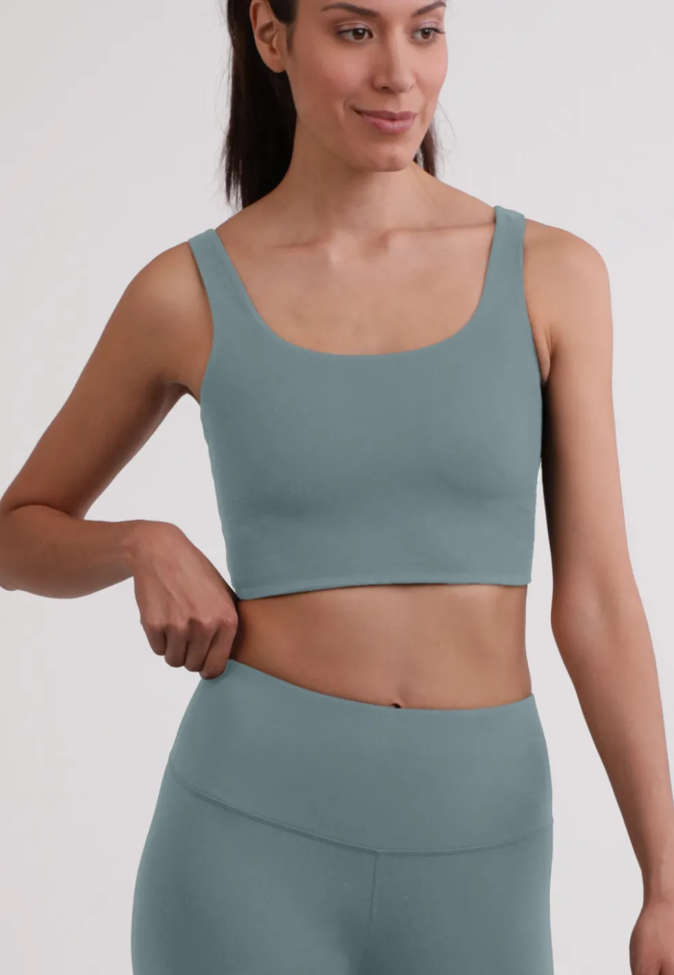 Yoga Aktivity-Top aus recyceltem Polyester shade of grey